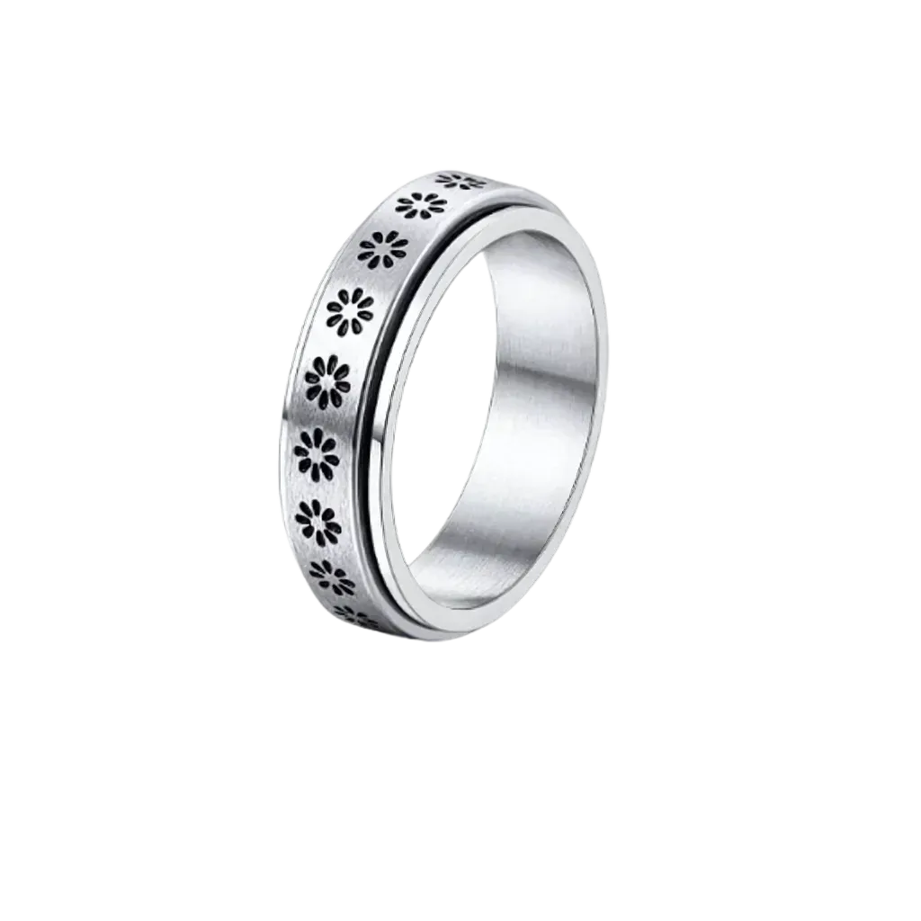 Classic Boho Fidget Ring With Spinner Design - 6style / 6