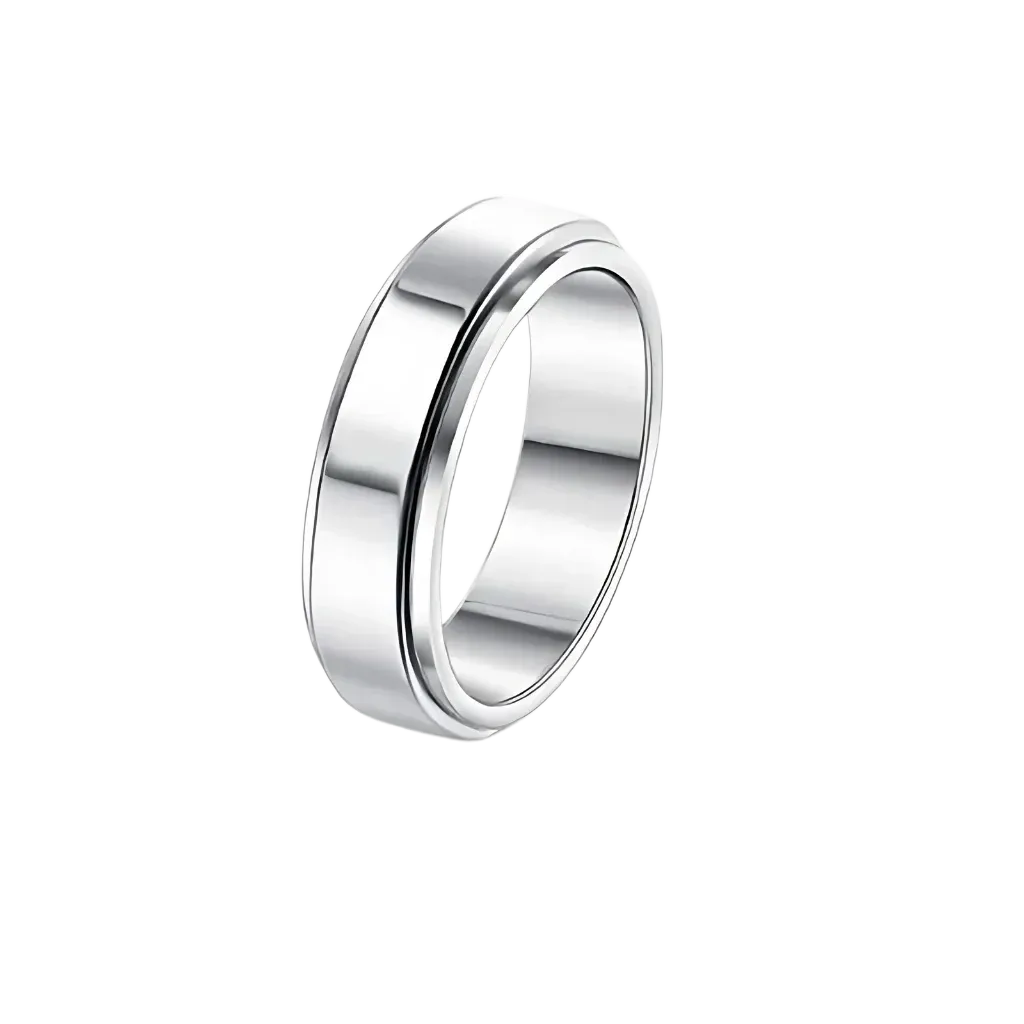 Classic Boho Fidget Ring With Spinner Design - 7style / 6