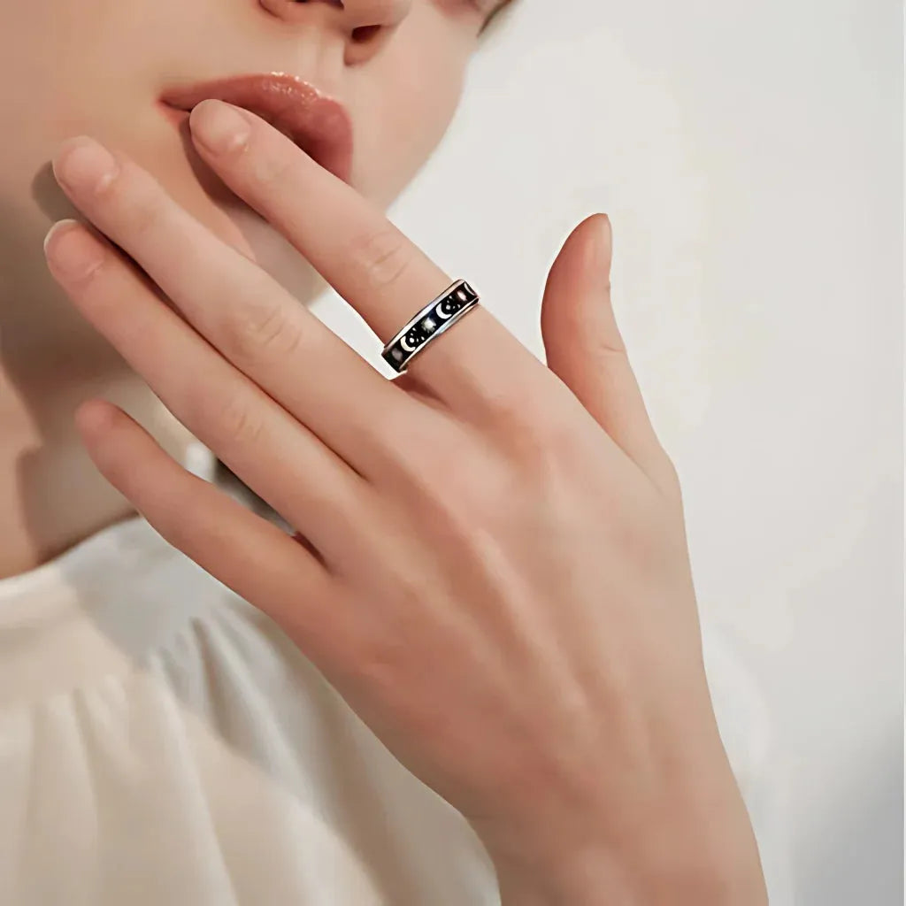 Classic Boho Fidget Ring With Spinner Design