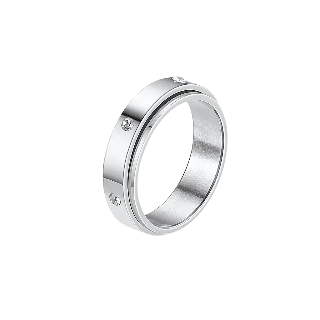 Classic Boho Fidget Ring With Spinner Design - 8style / 6