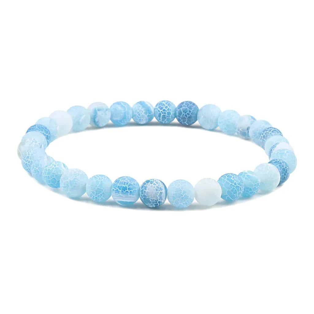 Colorful Drop Shape Beaded Braclets For Wellness Style - Blue
