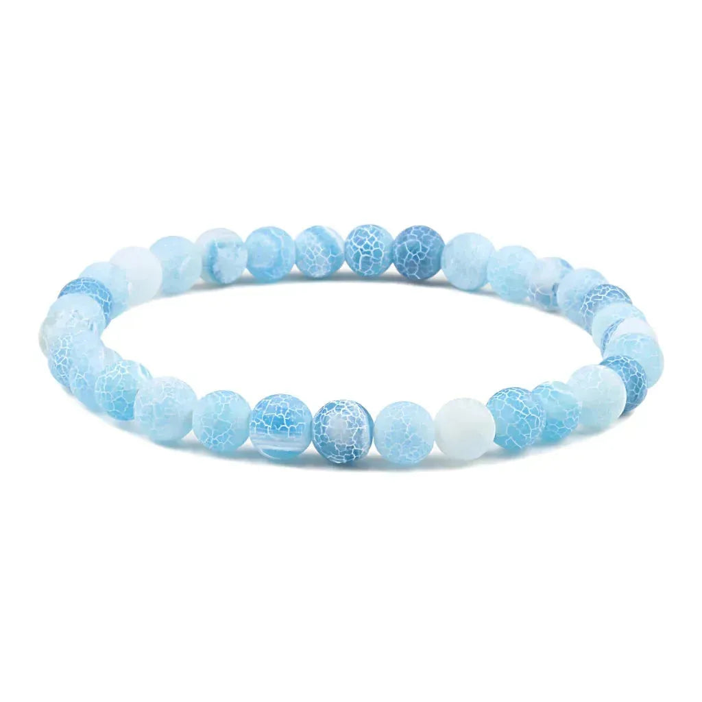Colorful Drop Shape Beaded Braclets For Wellness Style - Blue
