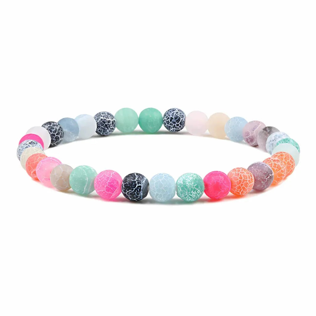 Colorful Drop Shape Beaded Braclets For Wellness Style - Color