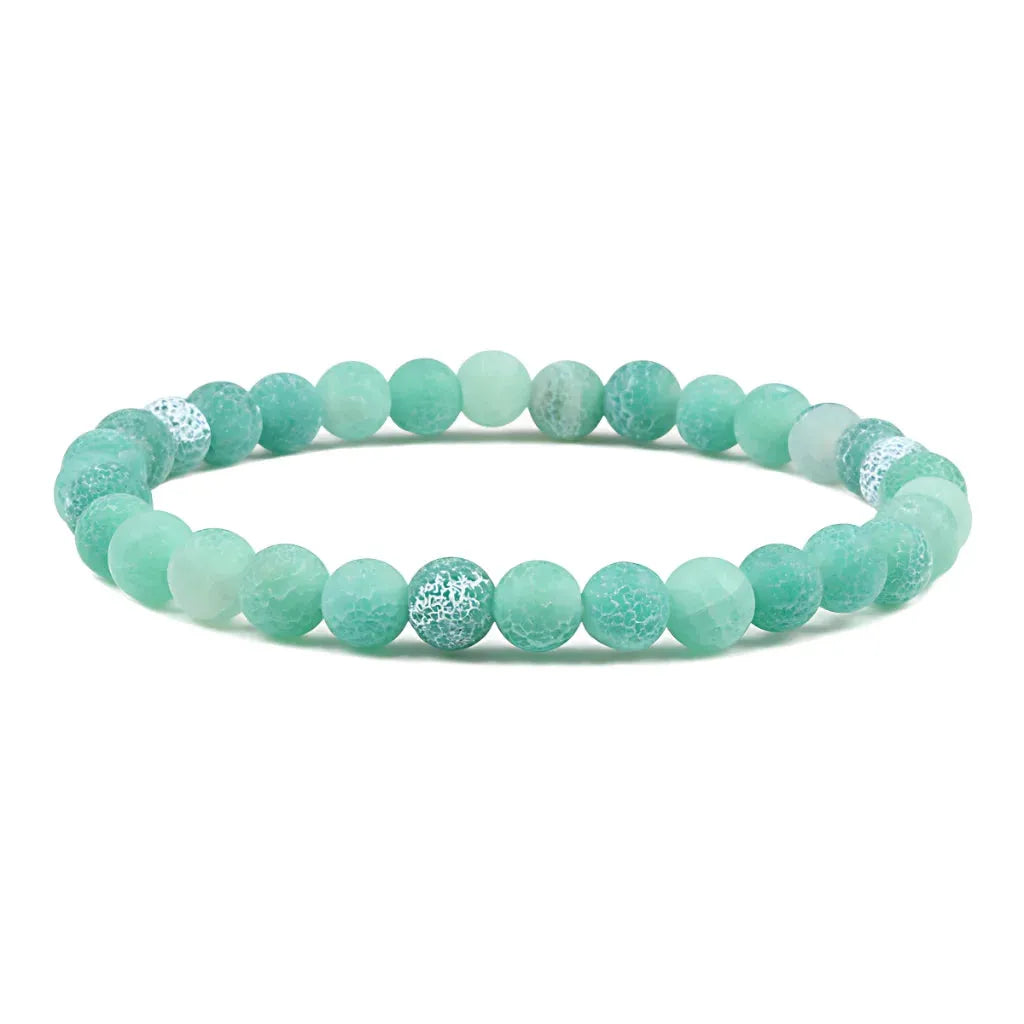 Colorful Drop Shape Beaded Braclets For Wellness Style - Green