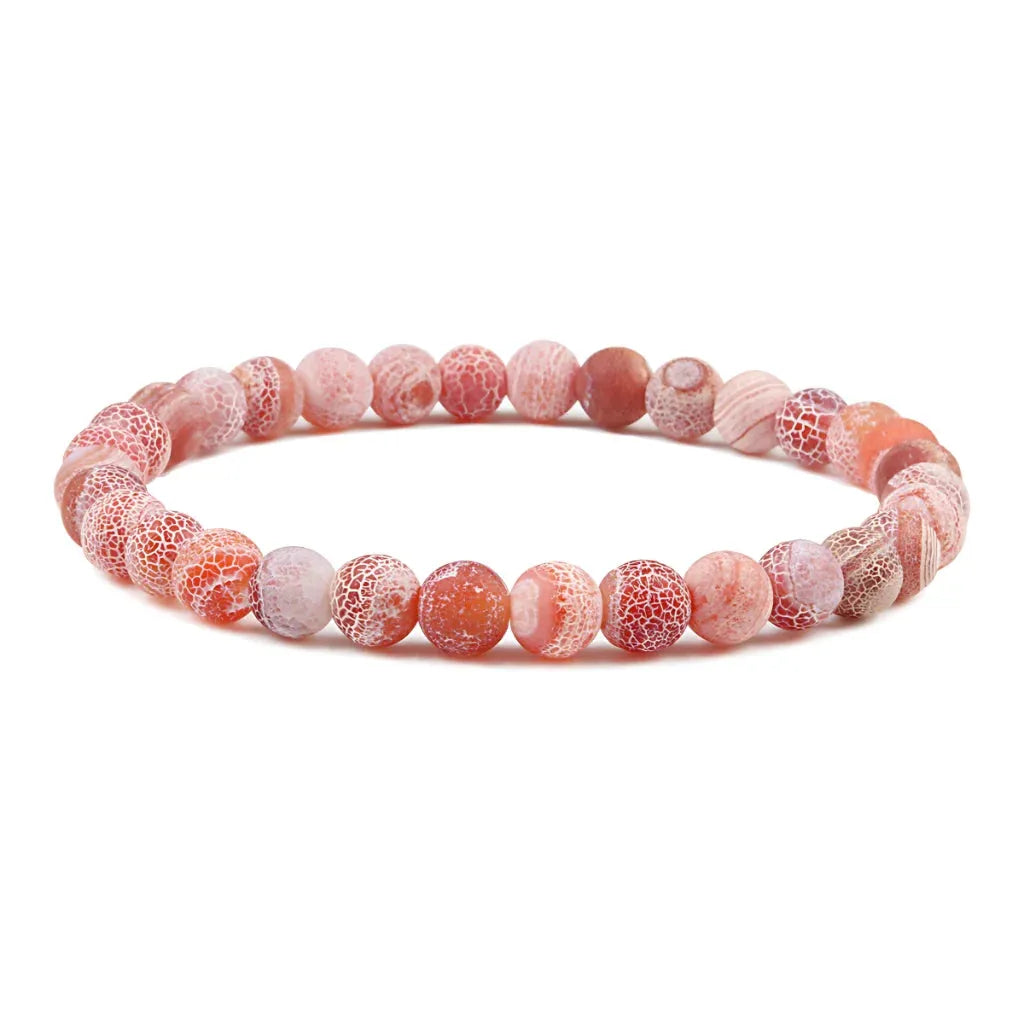 Colorful Drop Shape Beaded Braclets For Wellness Style - Red