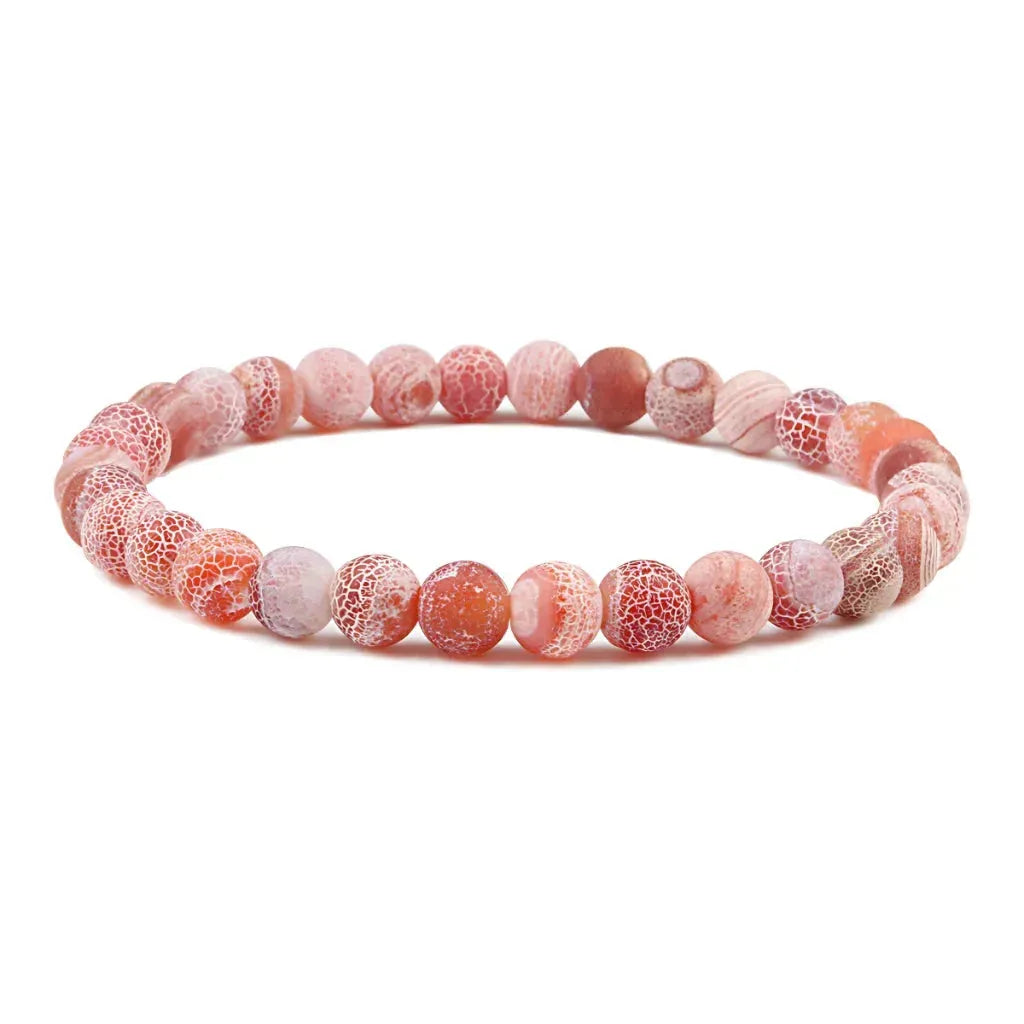 Colorful Drop Shape Beaded Braclets For Wellness Style - Red