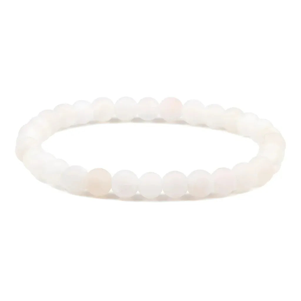 Colorful Drop Shape Beaded Braclets For Wellness Style - White