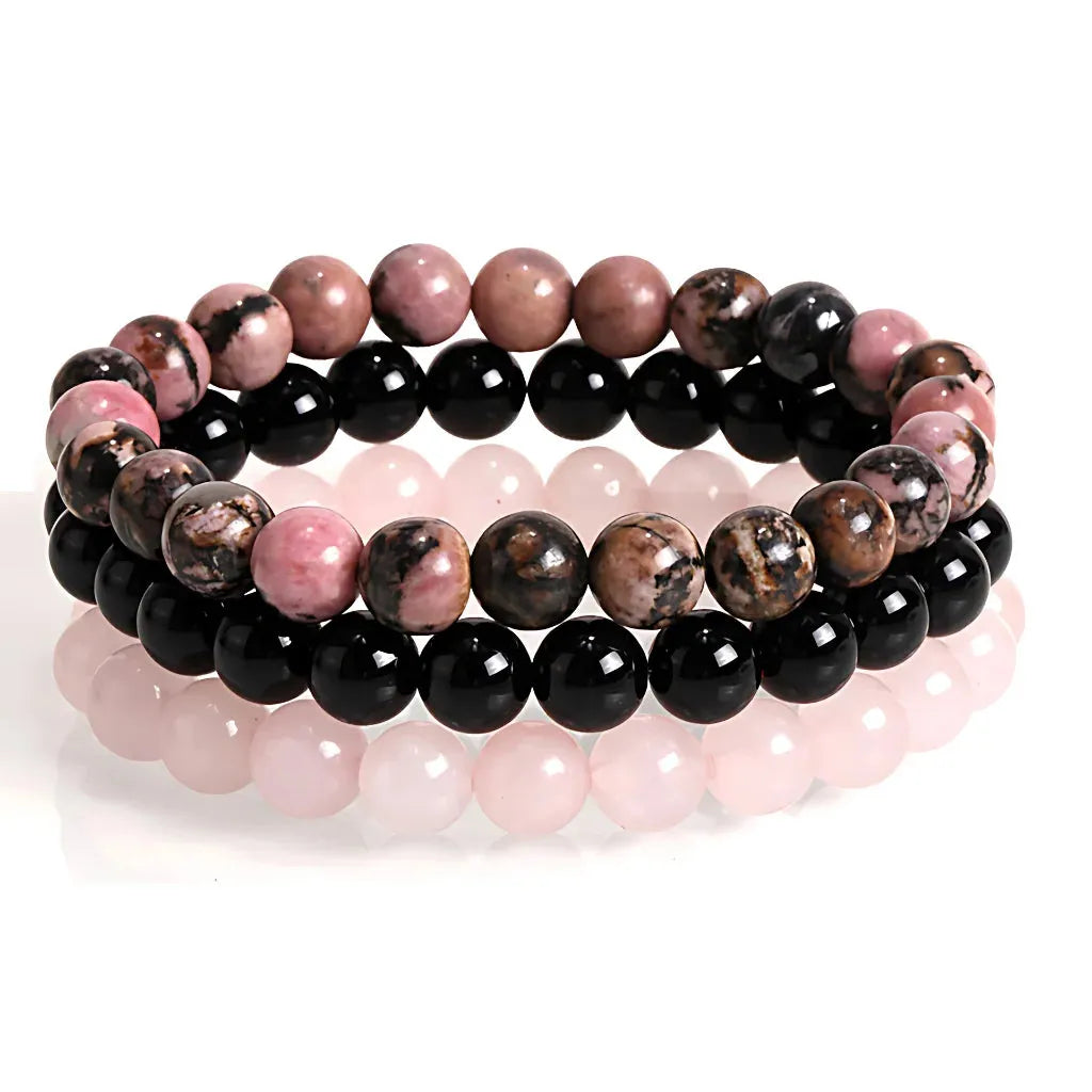 Colorful Glass Bead Bracelets For Women Set