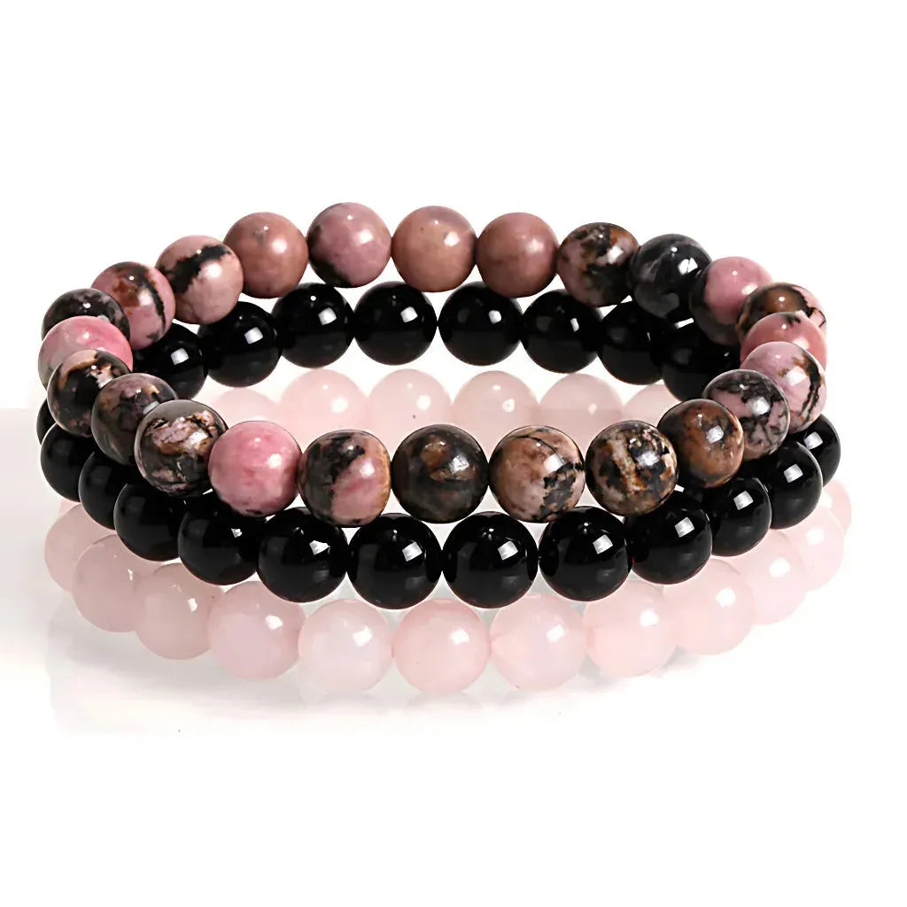 Colorful Glass Bead Bracelets For Women Set