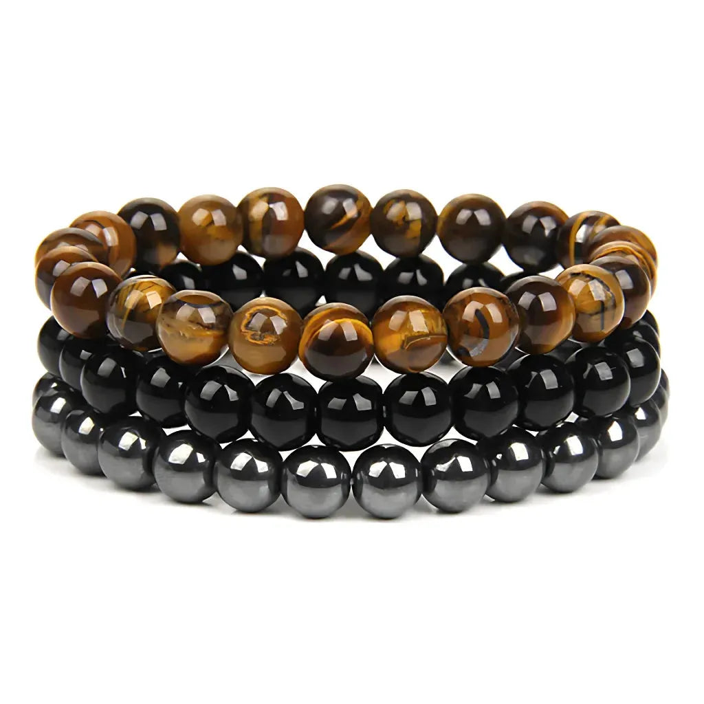 Colorful Glass Bead Bracelets For Women Set - B