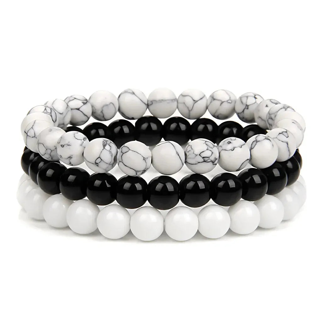 Colorful Glass Bead Bracelets For Women Set - E