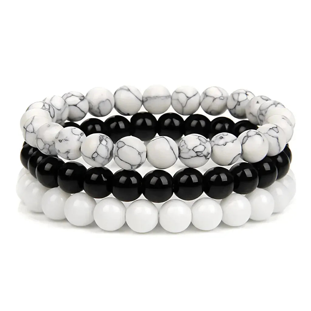 Colorful Glass Bead Bracelets For Women Set - E