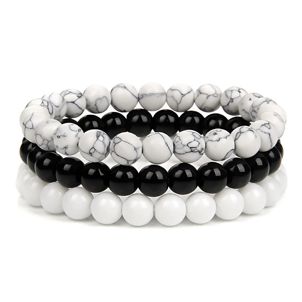 Colorful Glass Bead Bracelets For Women Set - E