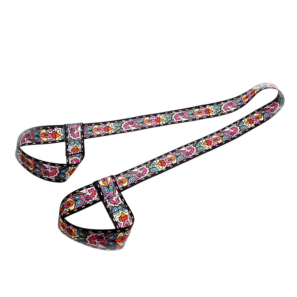 Colorful Hamstring Stretching Strap For Flexibility - Pink Love Heart