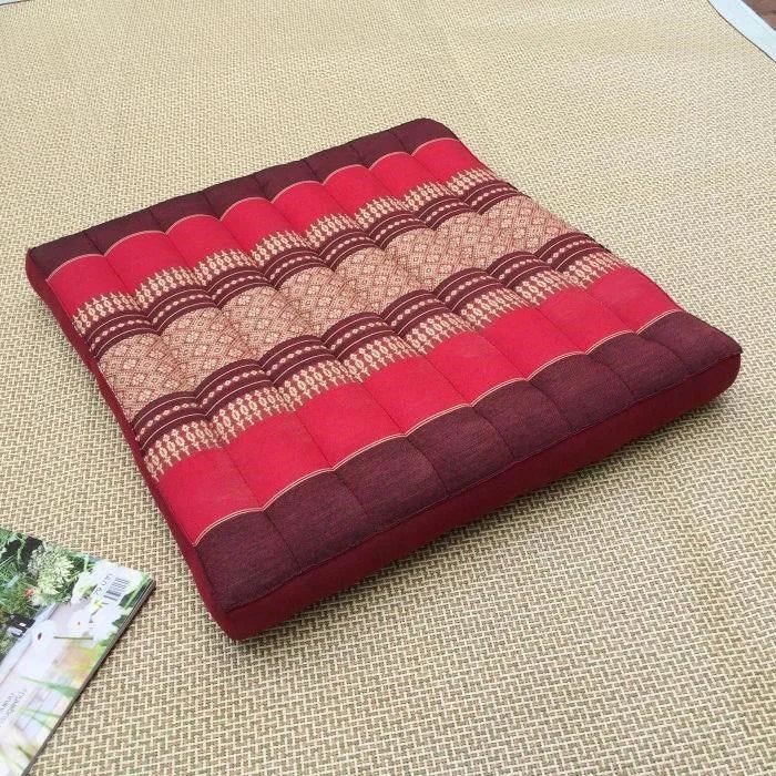Colorful Zabuton Floor Cushion For Mindful Comfort - Fuchsia Floral