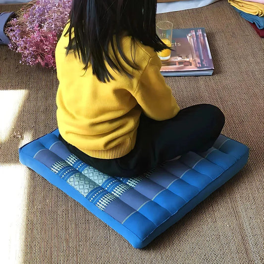 Colorful Zabuton Floor Cushion For Mindful Comfort - Fuchsia Floral