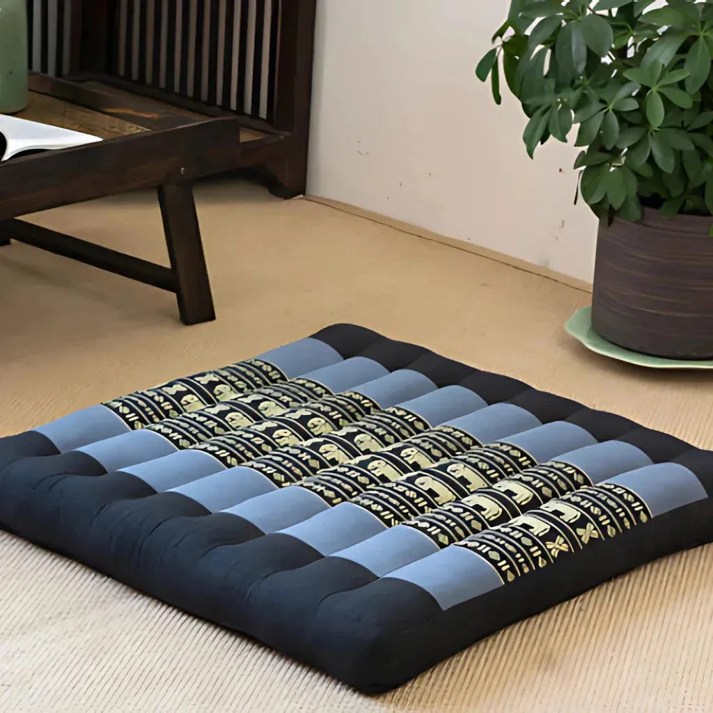 Colorful Zabuton Floor Cushion For Mindful Comfort - Fuchsia Floral