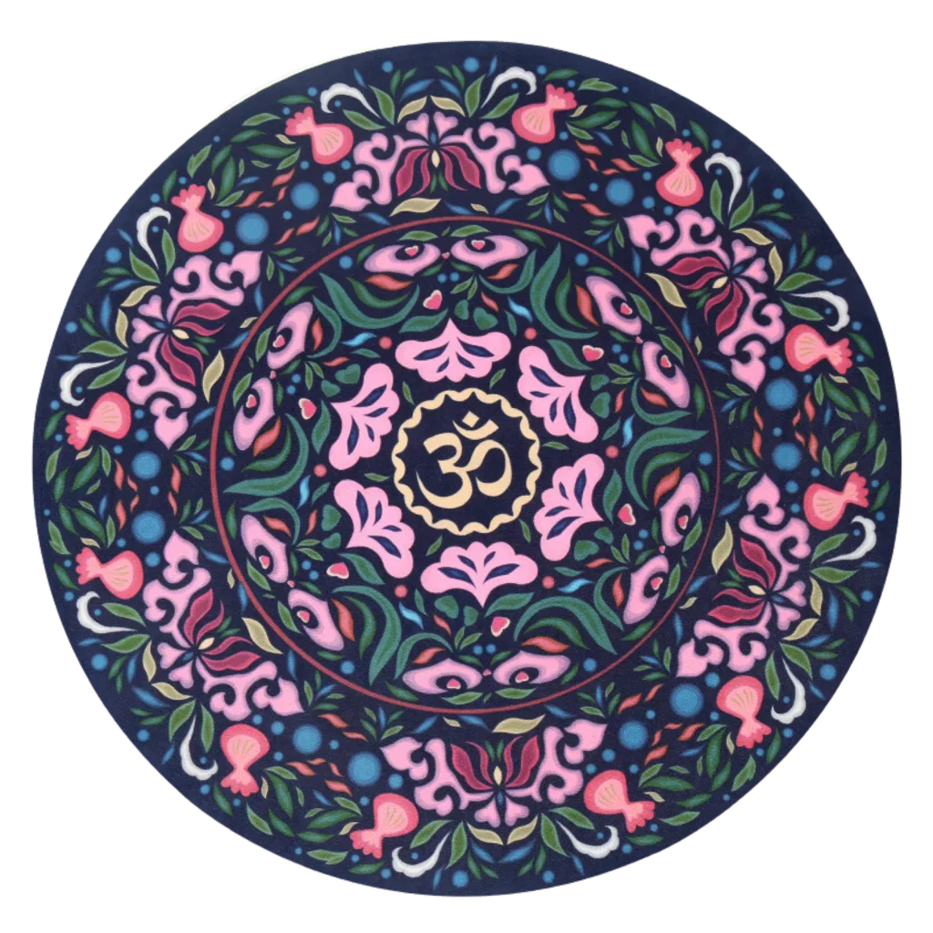 Compact Natural Rubber Circle Yoga Mat - Style B / 60x60 cm