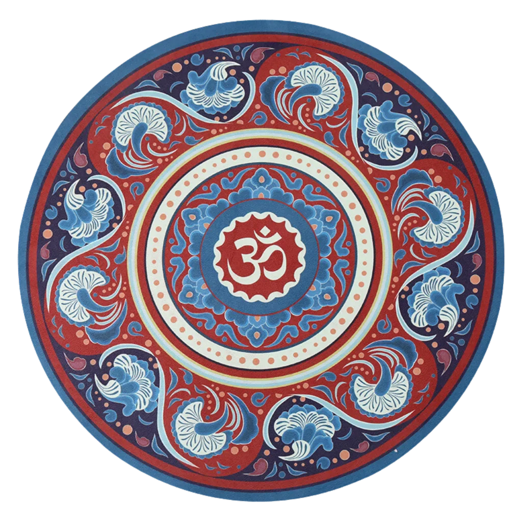 Compact Natural Rubber Circle Yoga Mat - Style C / 60x60 cm