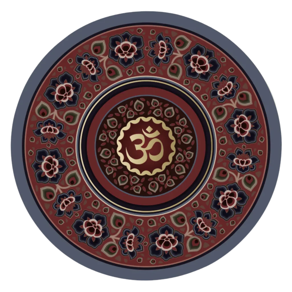 Compact Natural Rubber Circle Yoga Mat - Style D / 60x60 cm