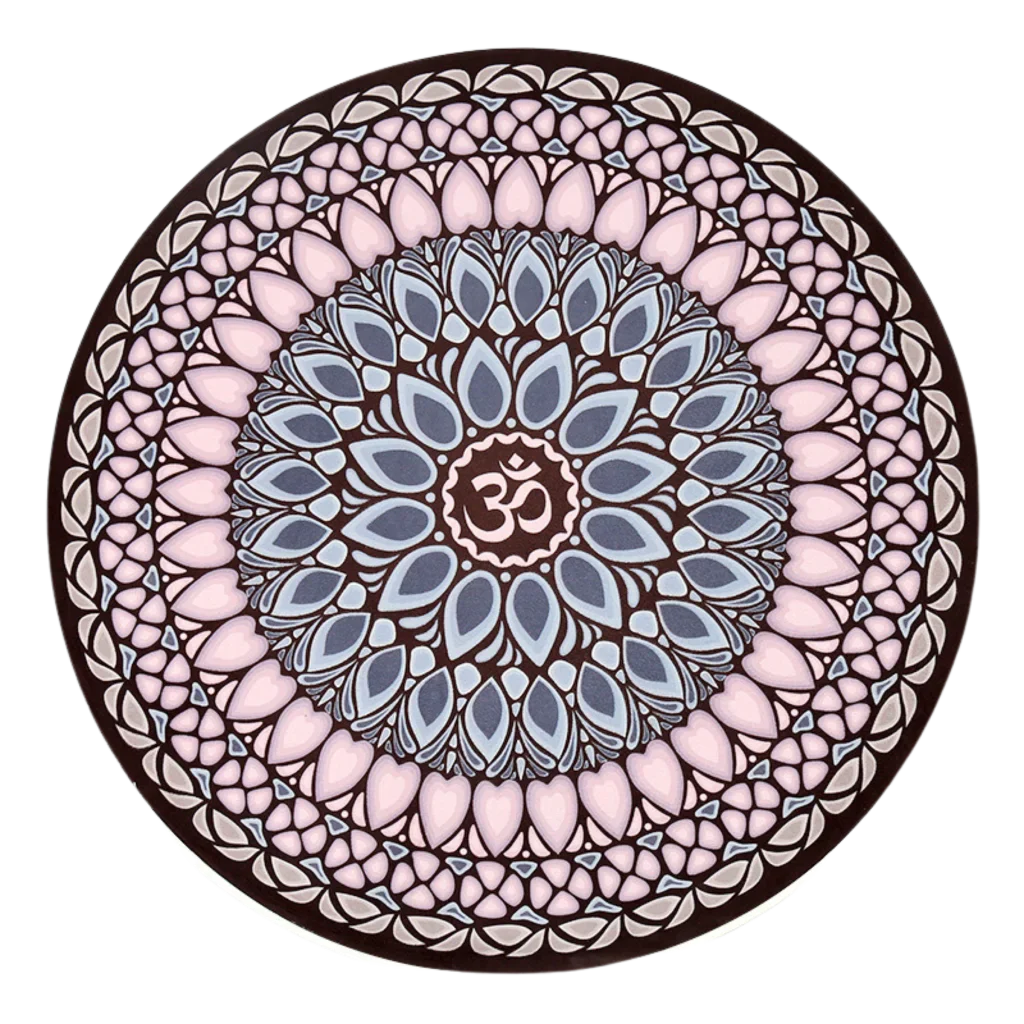 Compact Natural Rubber Circle Yoga Mat - Style E / 60x60 cm