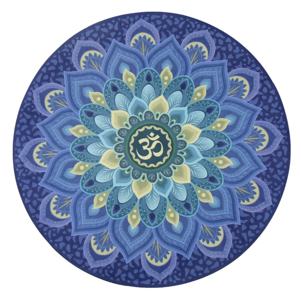 Compact Natural Rubber Circle Yoga Mat - Style F / 60x60 cm