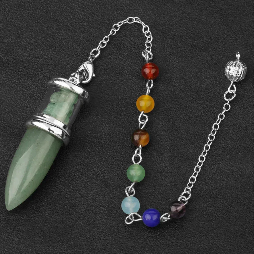 Cone Crystal Pendant Necklace To Buy Pendulum Online - Green Aventurine