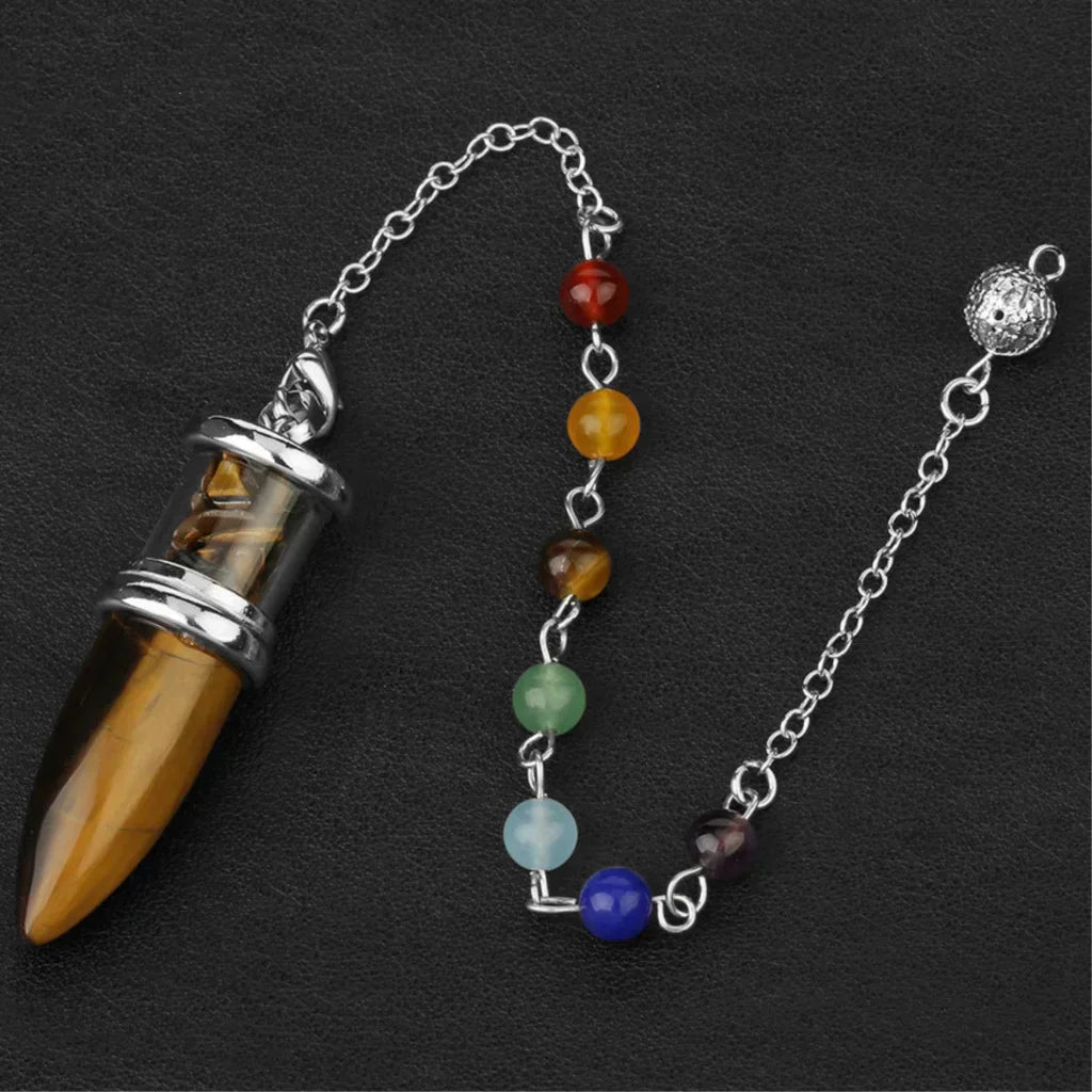 Cone Crystal Pendant Necklace To Buy Pendulum Online - Tigers Eye