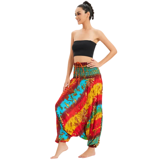 Convertible Female Drop Crotch Pants Romper