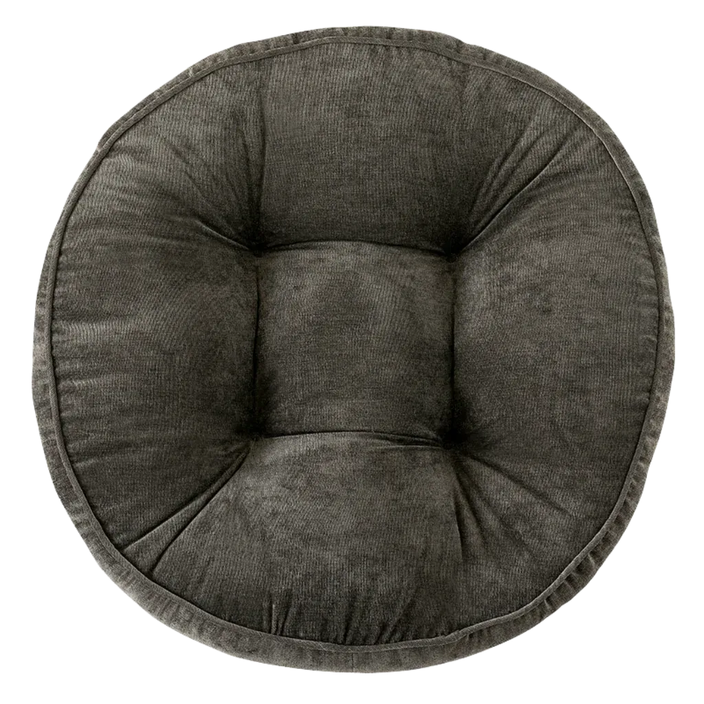 Corduroy Yoga Meditation Cushion For Mindful Seating - Charcoal