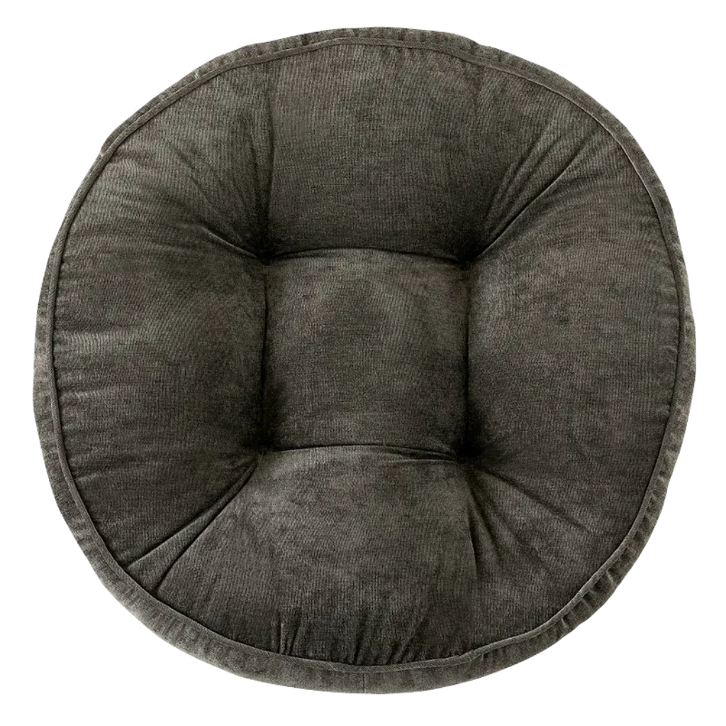 Corduroy Yoga Meditation Cushion For Mindful Seating - Charcoal