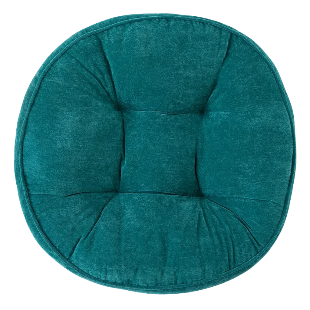 Corduroy Yoga Meditation Cushion For Mindful Seating - Water blue