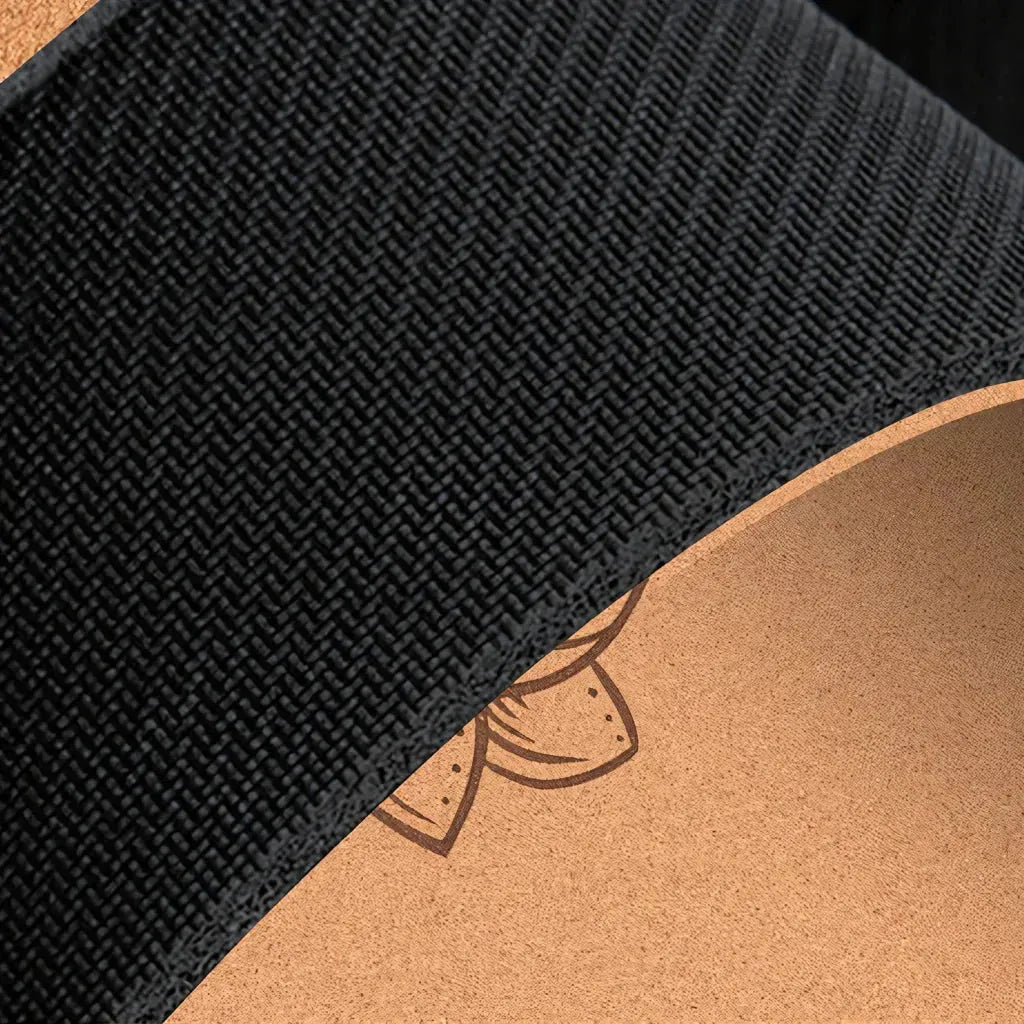 Cork Yoga Round Mat With Celestial Print - Sun and Moon Profit and Loss / 68x68 cm