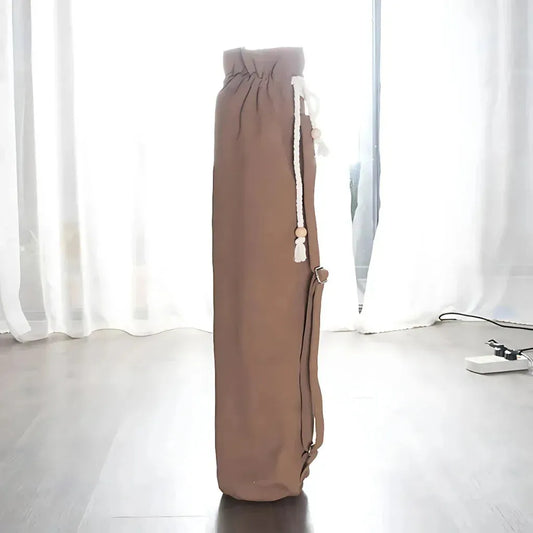 Cotton Carry Yoga Bags With Color Options - Coffee