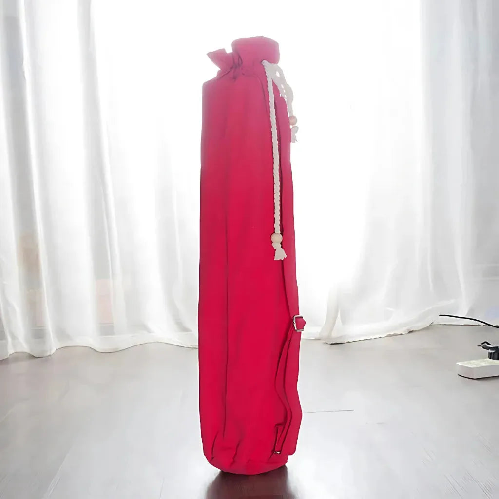 Cotton Carry Yoga Bags With Color Options - Red