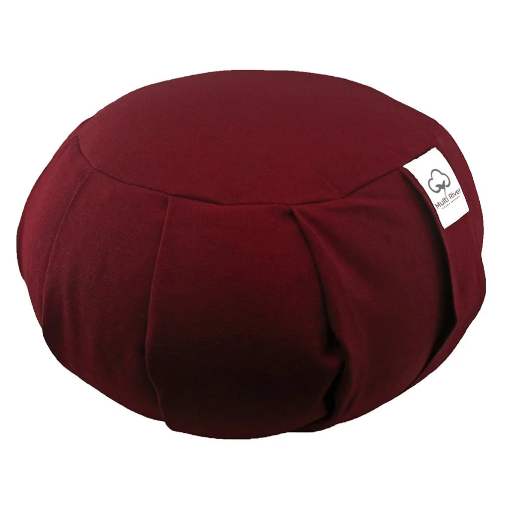 Cotton Supportive Meditation Pillows For Comfort - Wine Red