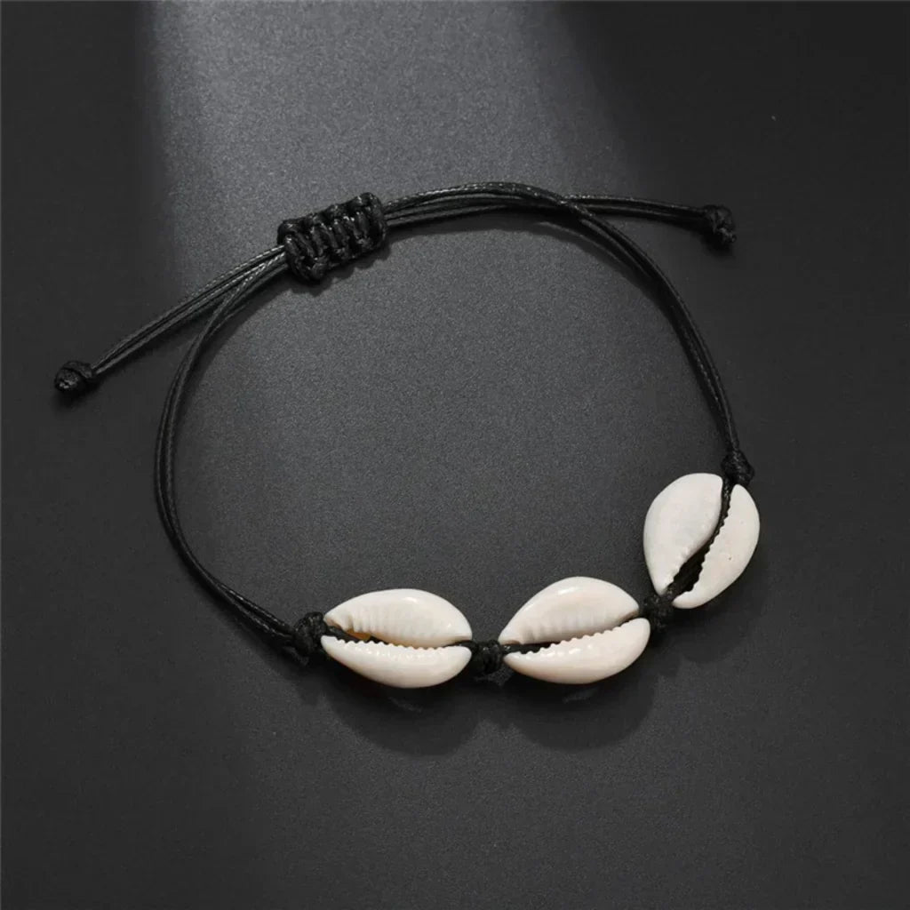 Cowrie Shell Ankle Bracelet With Starfish Charm - Style D