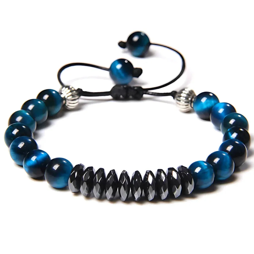 Crown Accent Beaded Bracelts In Agate Stone - 1 Style