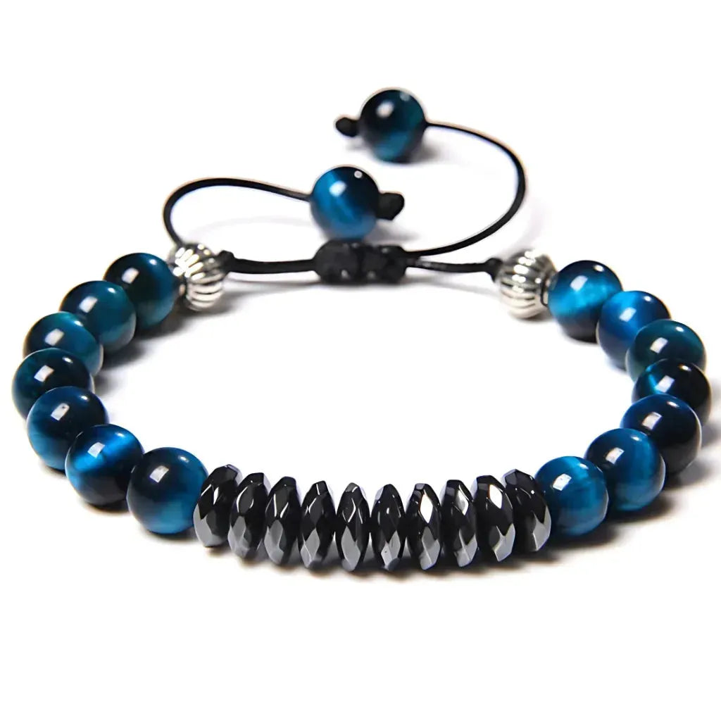Crown Accent Beaded Bracelts In Agate Stone - 1 Style