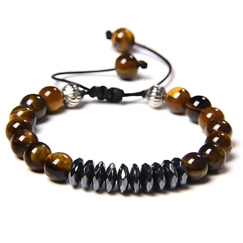 Crown Accent Beaded Bracelts In Agate Stone - 4 Style