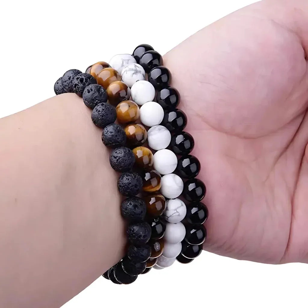 Crystal Stretch Bead Bracelets For Everyday Balance