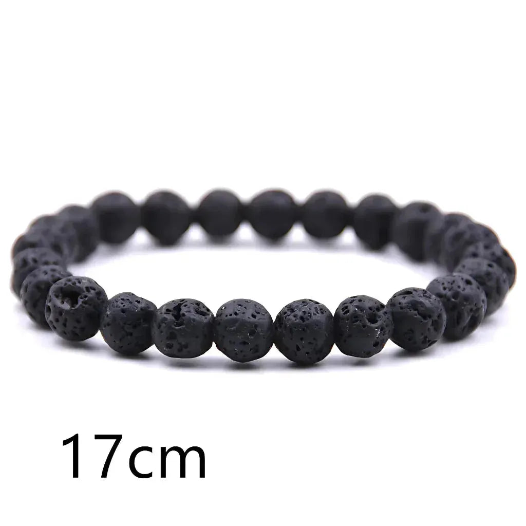 Crystal Stretch Bead Bracelets For Everyday Balance - Black 17cm