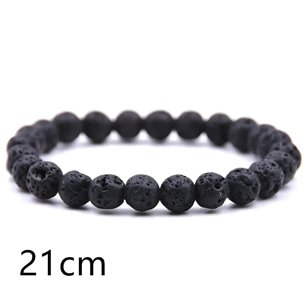 Crystal Stretch Bead Bracelets For Everyday Balance - Black 21cm