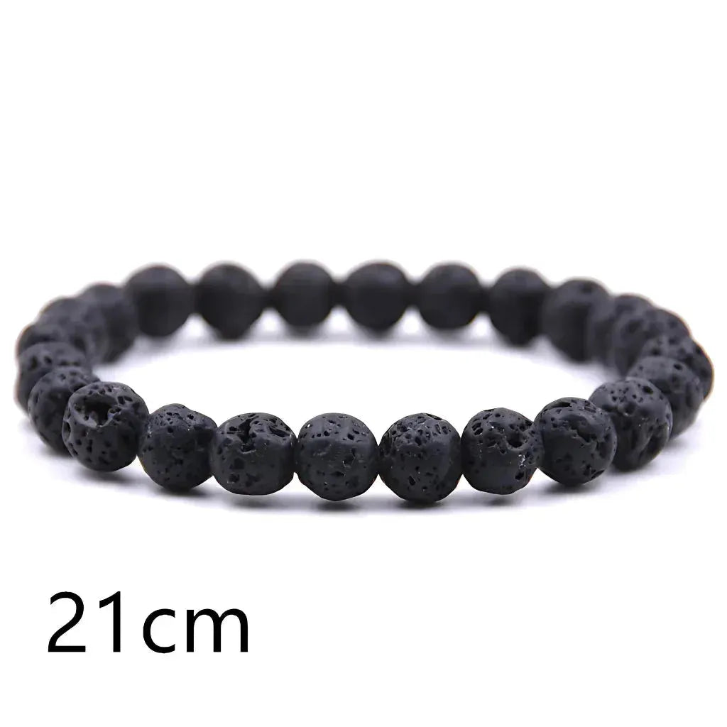 Crystal Stretch Bead Bracelets For Everyday Balance - Black 21cm
