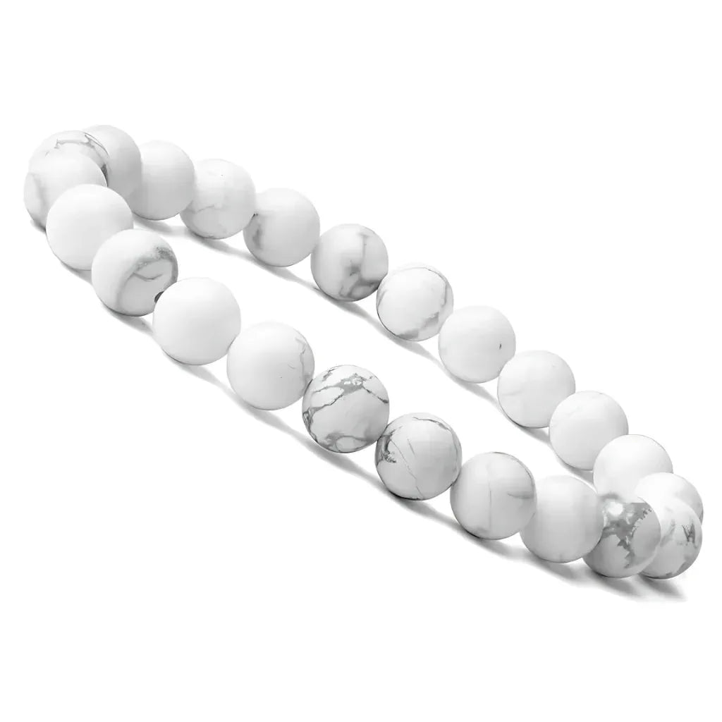 Crystal Stretch Bead Bracelets For Everyday Balance - White