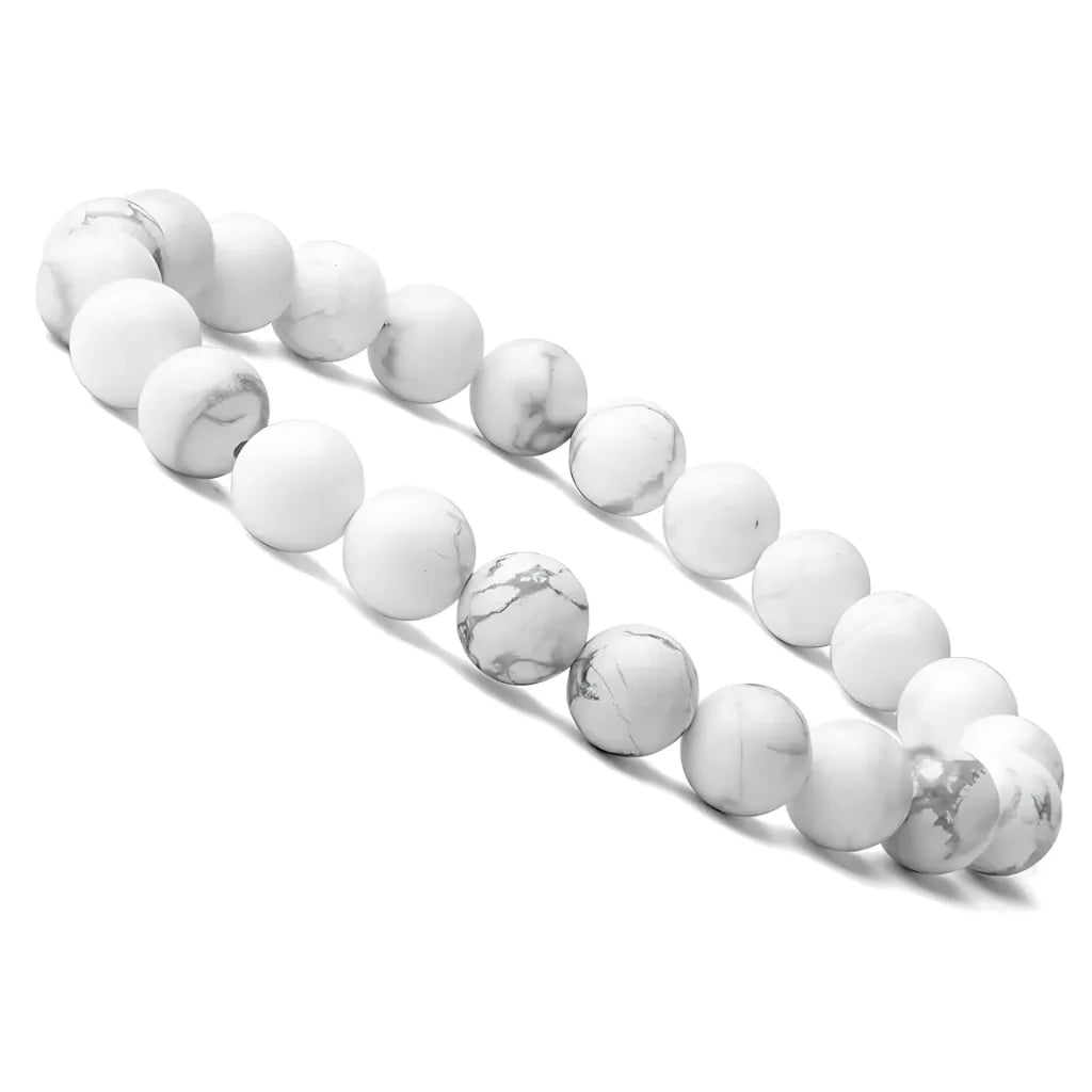 Crystal Stretch Bead Bracelets For Everyday Balance - White