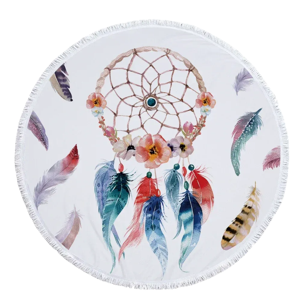 Dreamcatcher Print Carpet Yoga Mat For Mindful Flow - Style B / 300 g / 150cm diameter