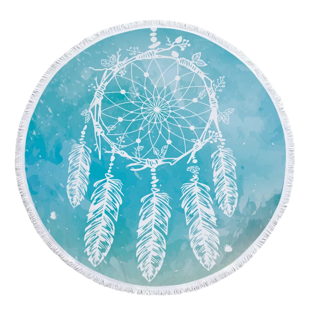 Dreamcatcher Print Carpet Yoga Mat For Mindful Flow - Style D / 300 g / 150cm diameter