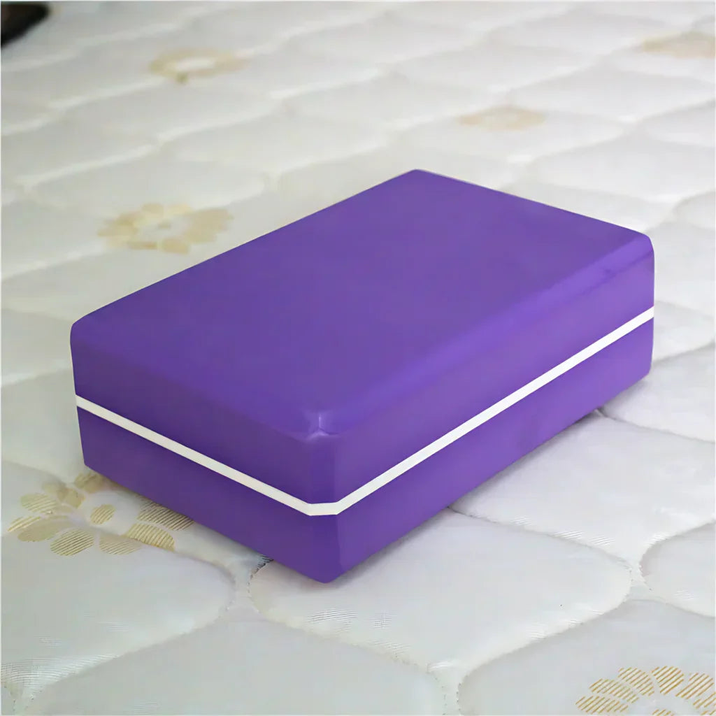 Dual-Tone Yoga Blocks Bricks For Balanced Support - Purple / 23x15x7.5 cm