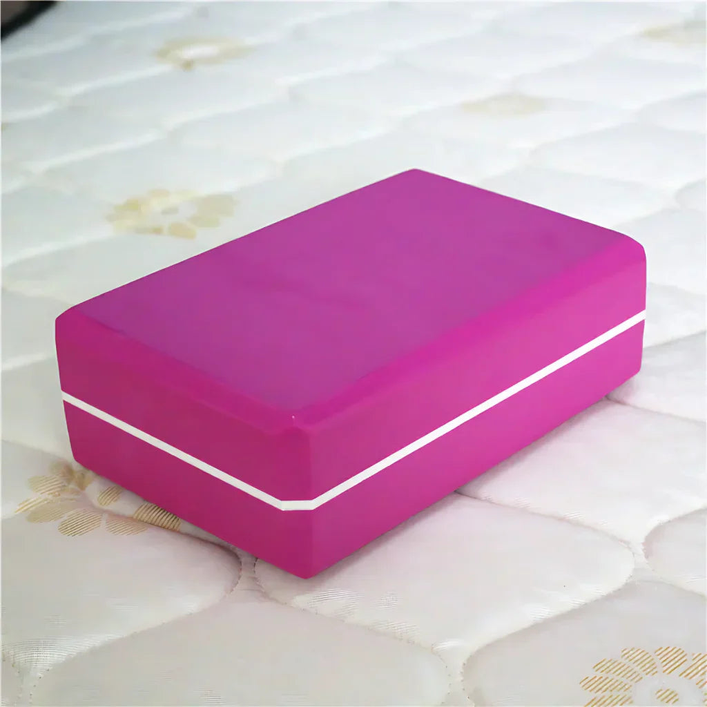 Dual-Tone Yoga Blocks Bricks For Balanced Support - Rose Red / 23x15x7.5 cm